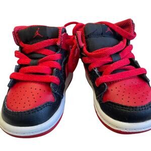 Red and black jordan 1